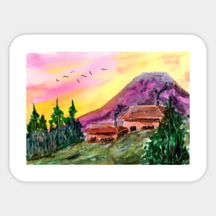 Purple Mountain Sunset Sticker
